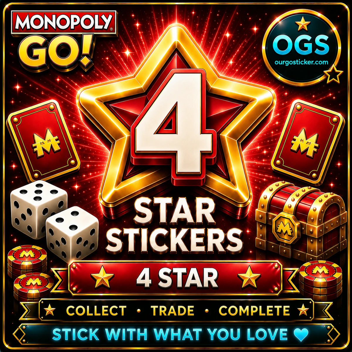 Monopoly GO Happy Harvest 4 Star Stickers Product | OurGoSticker