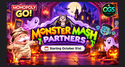 Monopoly GO Monster Mash Partners October 21 2026 Halloween event banner