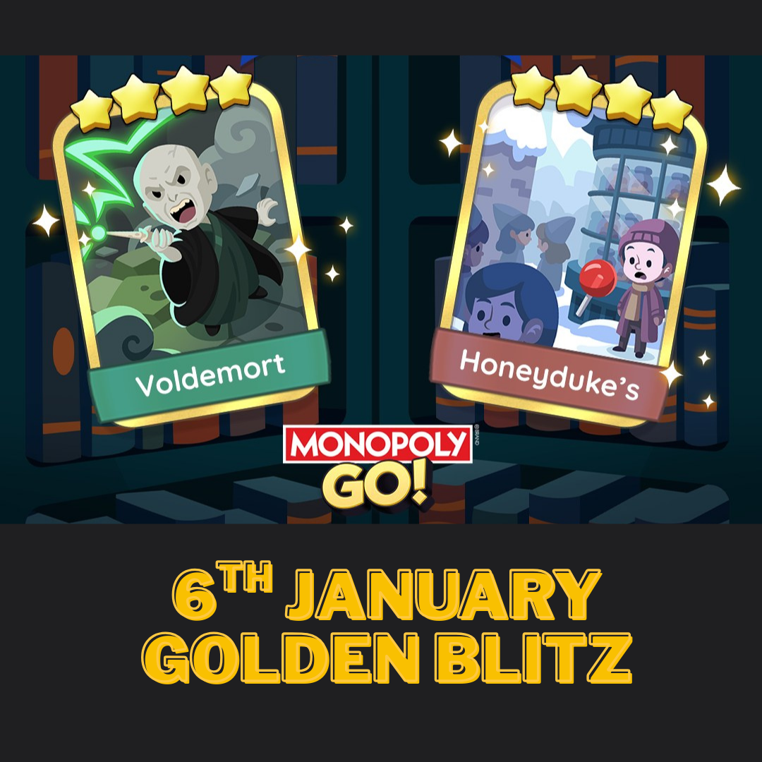 Monopoly Go January 6th, 2026 Golden Blitz | Exchanging Honeyduke's and Voldemort with Others!