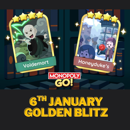 Monopoly Go January 6th, 2026 Golden Blitz | Exchanging Honeyduke's and Voldemort with Others!