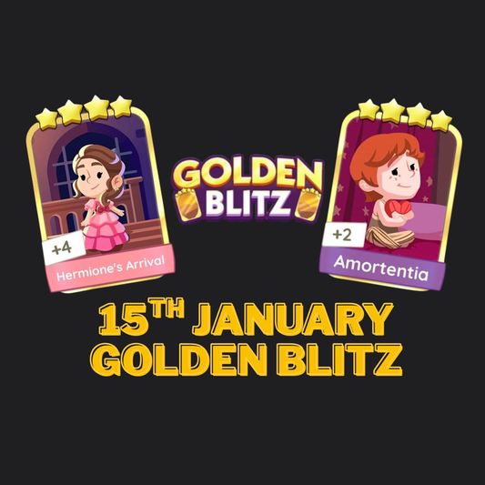 Monopoly Go January 15, 2026 Golden Blitz Schedule | Exchanging Hermione's Arrival and Amortentia with Others!