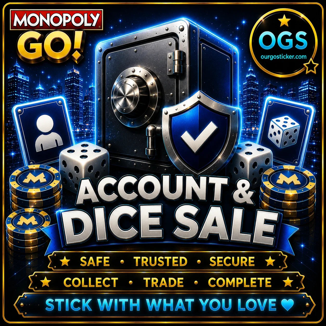 Monopoly Go Account & Dice Sale - OurGOsticker