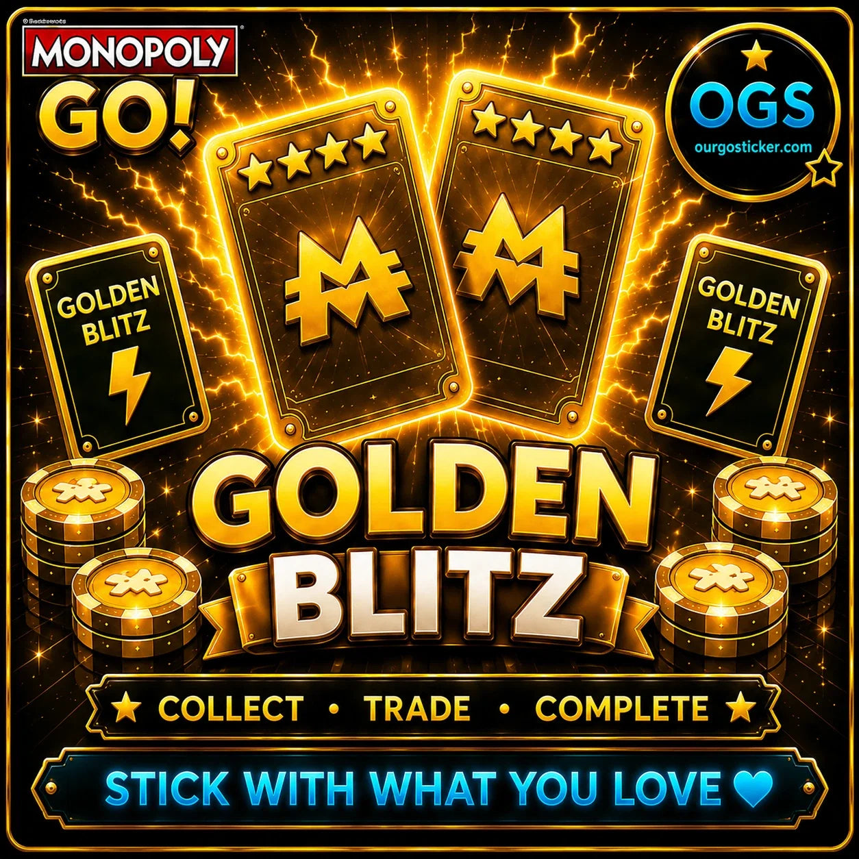 Monopoly GO Happy Harvest Gold Stickers collection with fast digital delivery from OurGoSticker