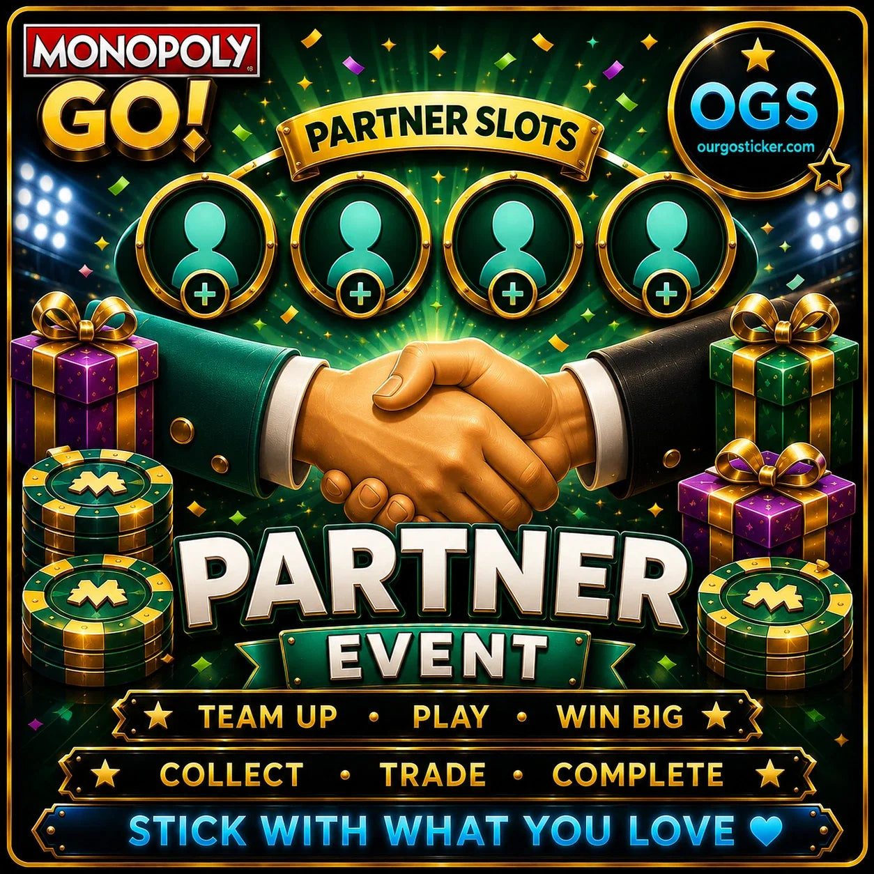 Monopoly GO Partner Event Service by OurGoSticker