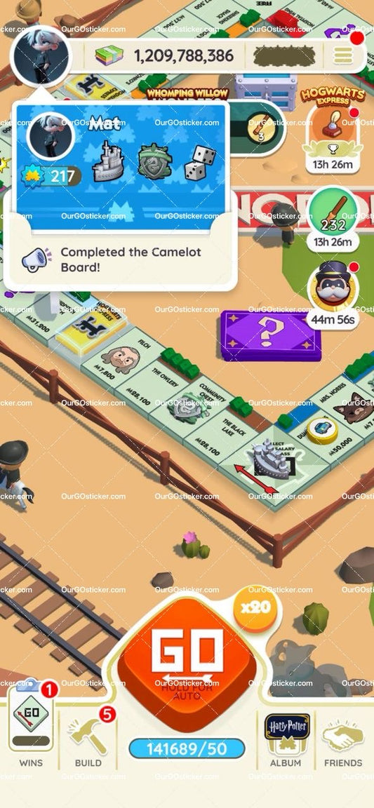 [Pre Made Account]Monopoly Go Account Sale  Level:217  Dice:141000