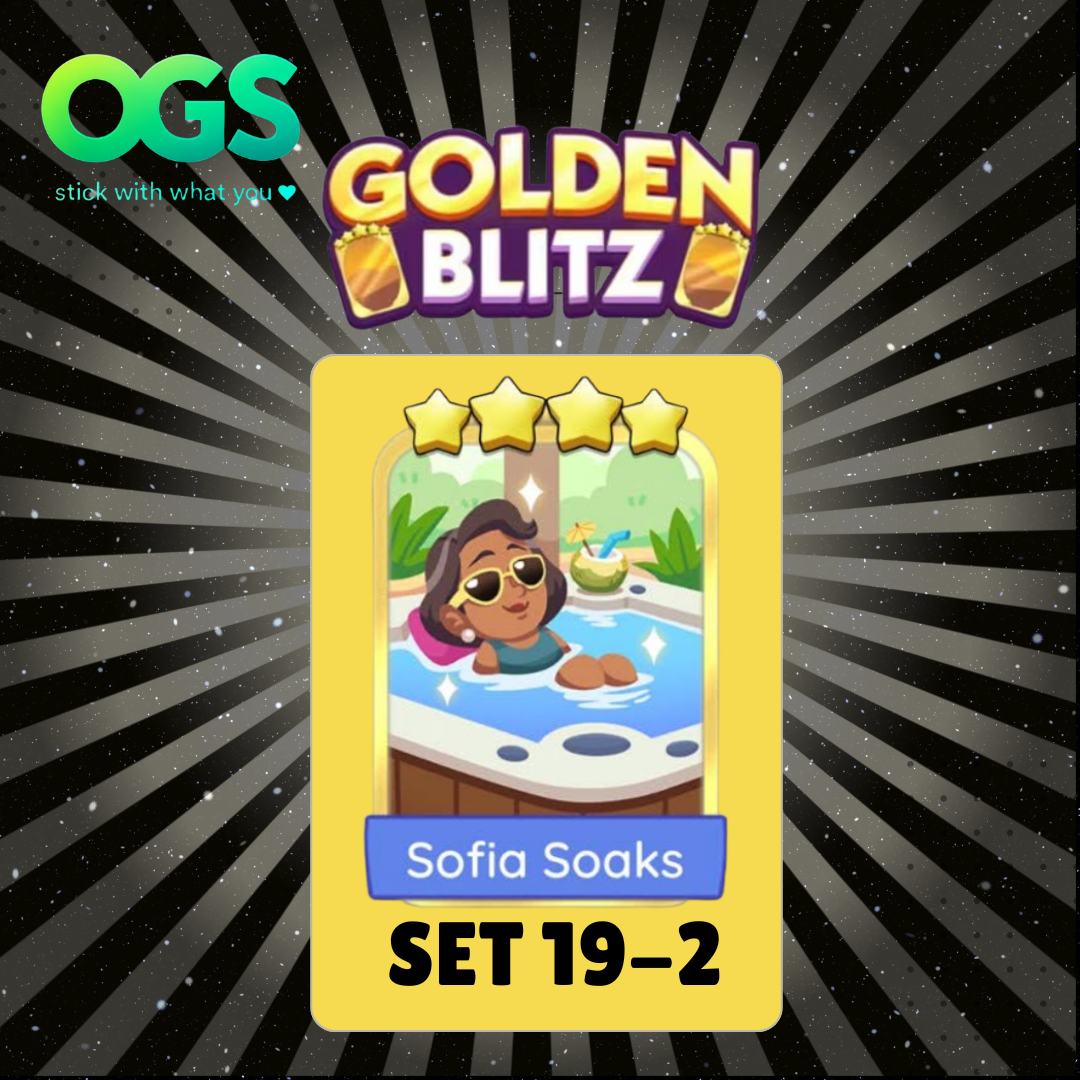 [8th/AUG]  'Sofia Soaks' Set 19-02 4 Star Gold Sticker