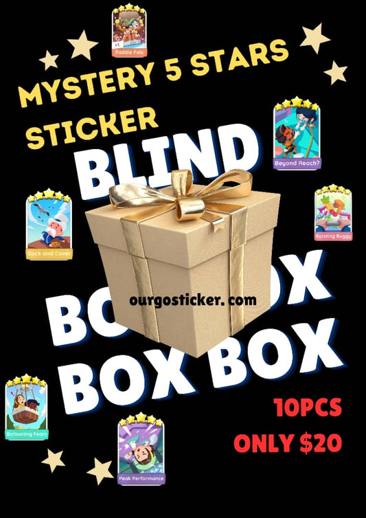 Monopoly Go Blind Box 5 Star sticker 10pcs Pack