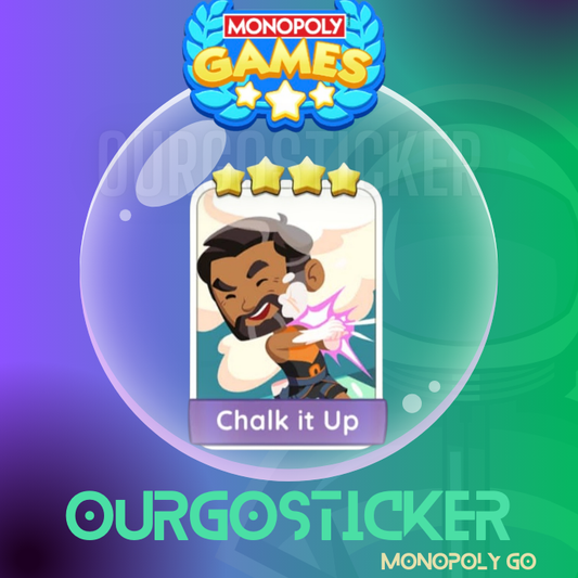 Monopoly Go 4 star sticker Set-24 Chalk it Up