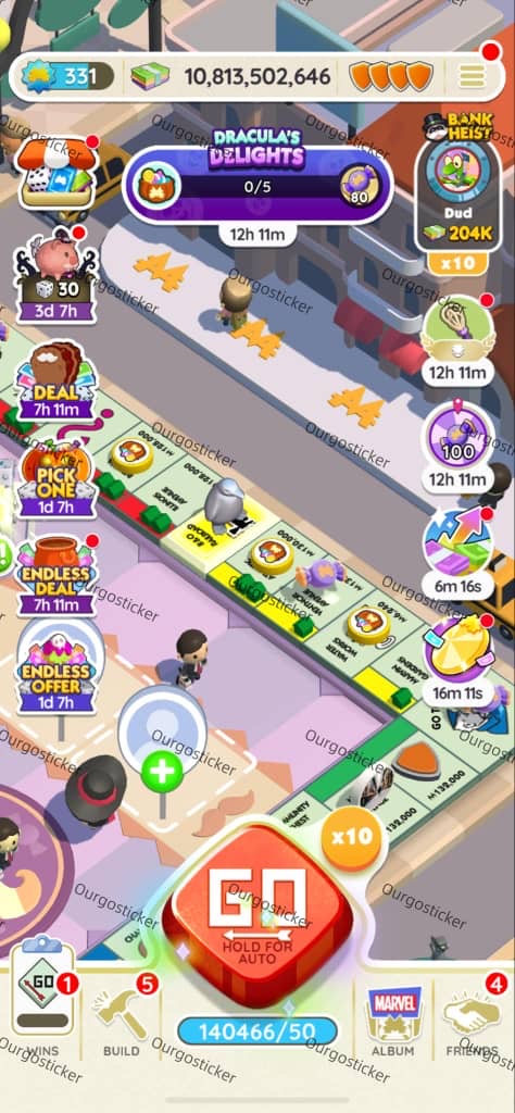 [Pre Made Account]Monopoly Go Account Sale :Level-331,Dice-140466