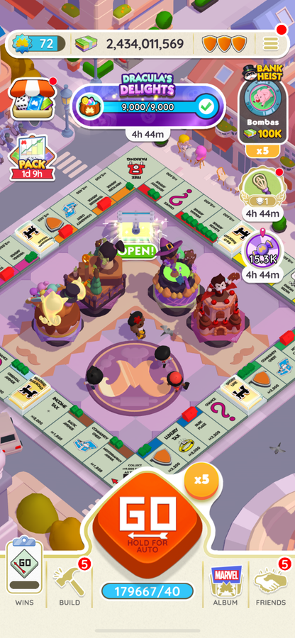 [Pre Made Account]Monopoly Go Account Sale :Level-72,Dice-179667