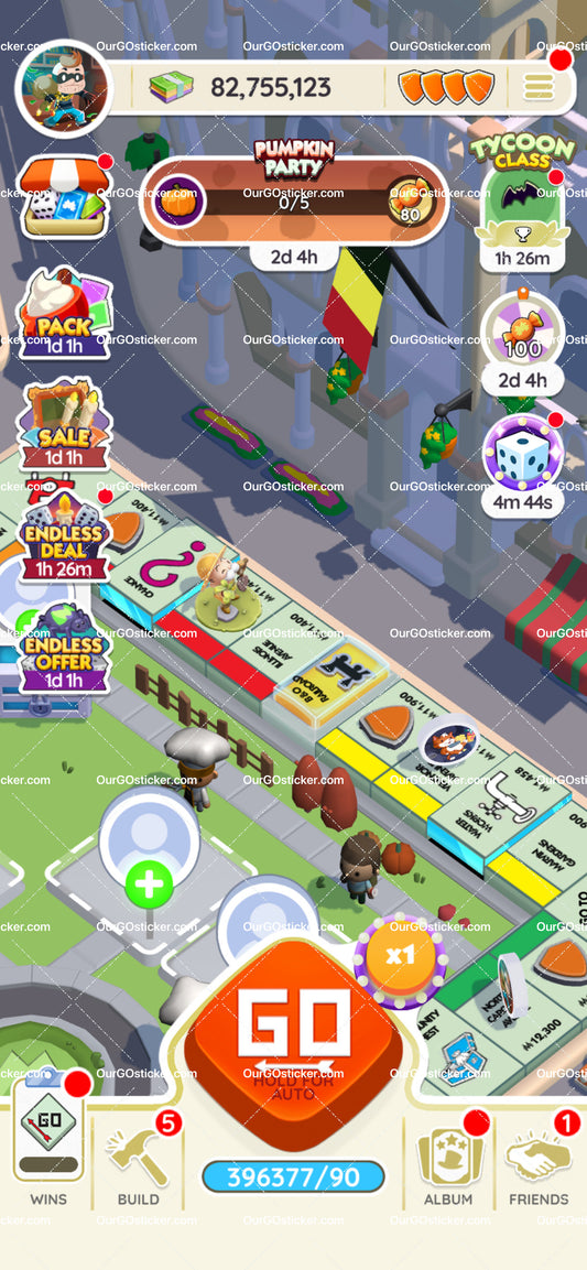 [Pre Made Account]Monopoly Go Account Sale  Level:1081  Dice:396000