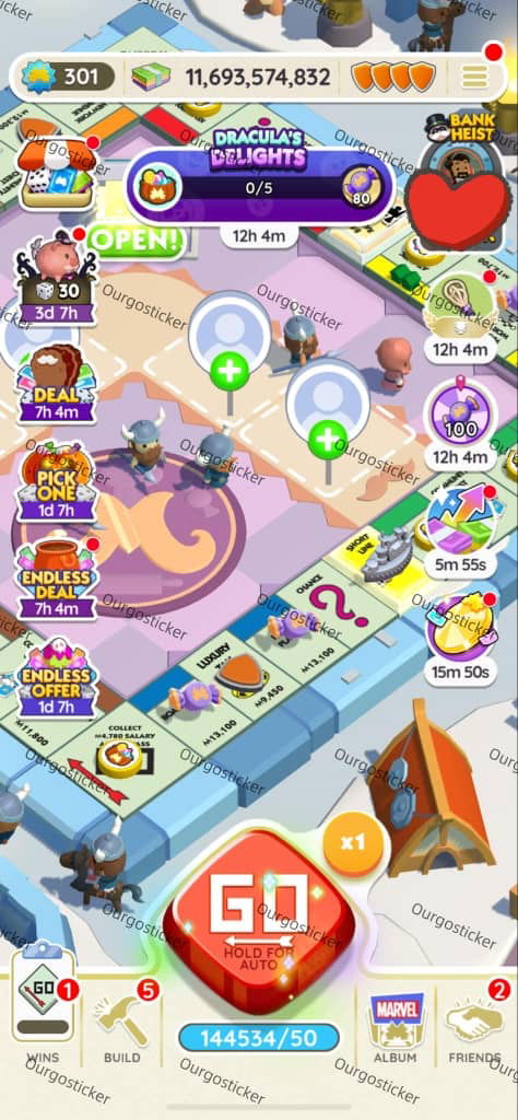 [Pre Made Account]Monopoly Go Account Sale :Level-301,Dice-144534 - #tag1#