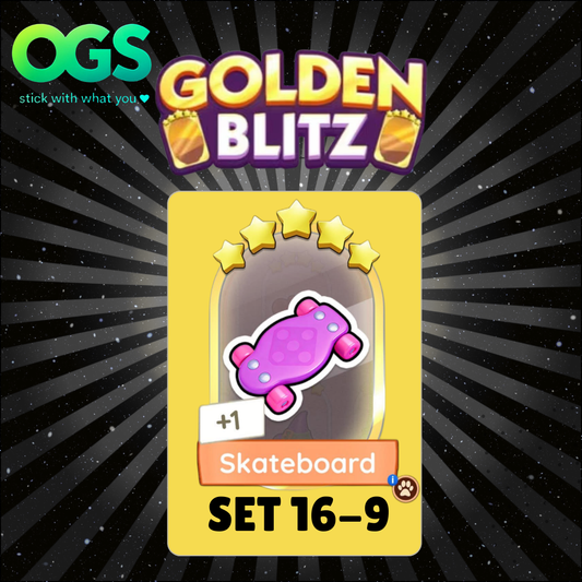 [PRE ORDER] Skateboard Set 16-9  4 Star Gold Sticker