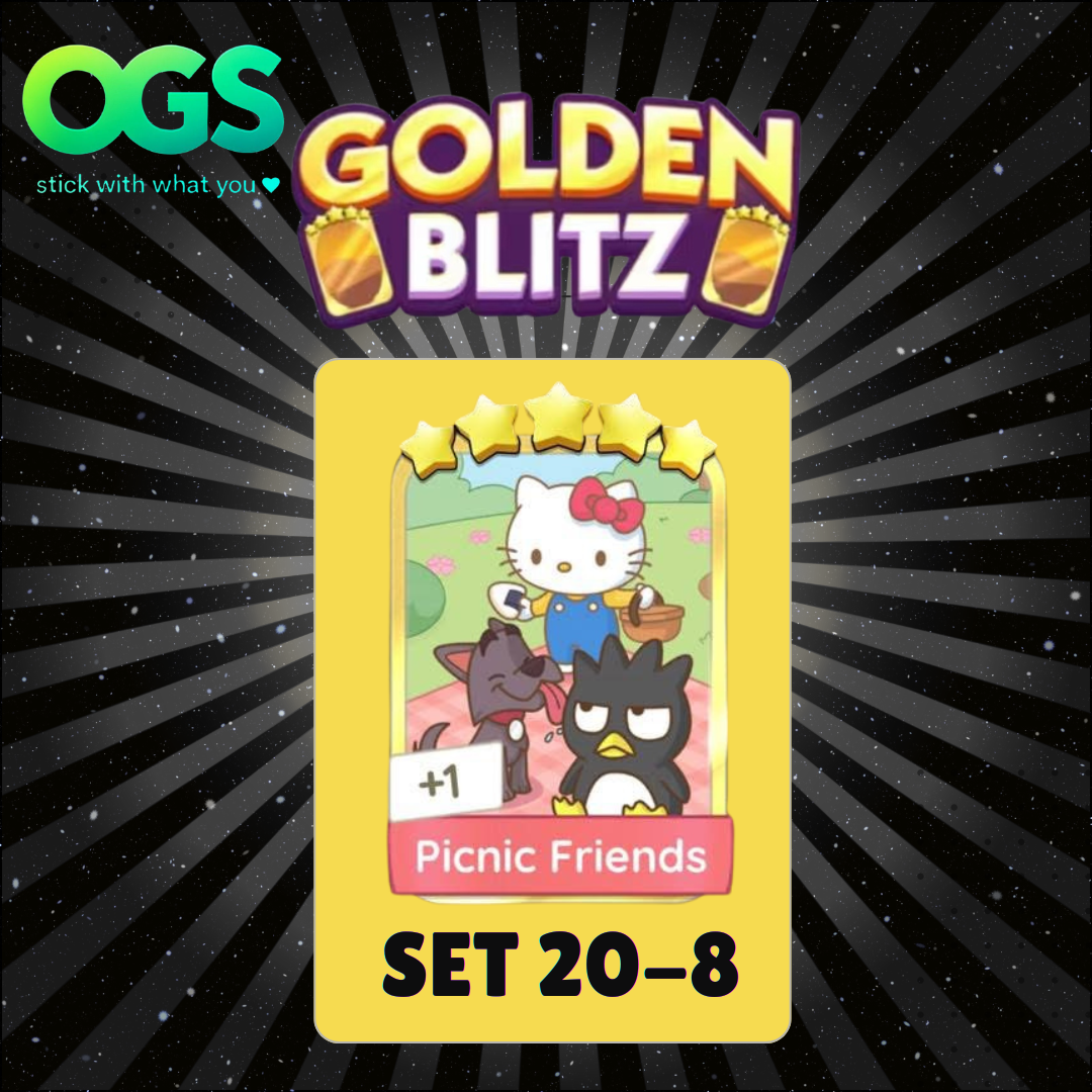 [PRE ORDER] Picnic Friends  Set 20-8 5 Star Gold Sticker