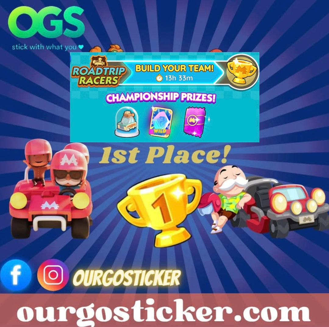 "1st Choice" Guaranteed #1st - ROADTRIP Racers Event x 3 Slots