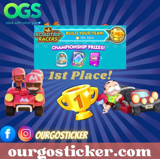 "1st Choice" Guaranteed #1st - ROADTRIP Racers Event x 3 Slots