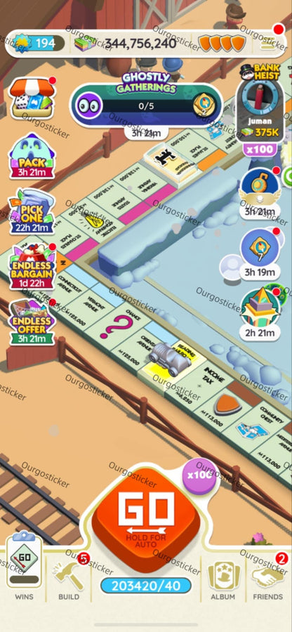 [Pre Made Account]Monopoly Go Account Sale :Level-194,Dice-203K