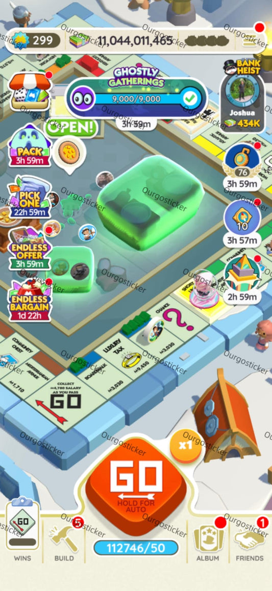 [Pre Made Account]Monopoly Go Account Sale :Level-299,Dice-112k