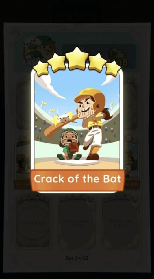 Monopoly Go 5 star sticker Set-21 Crack of the Bat