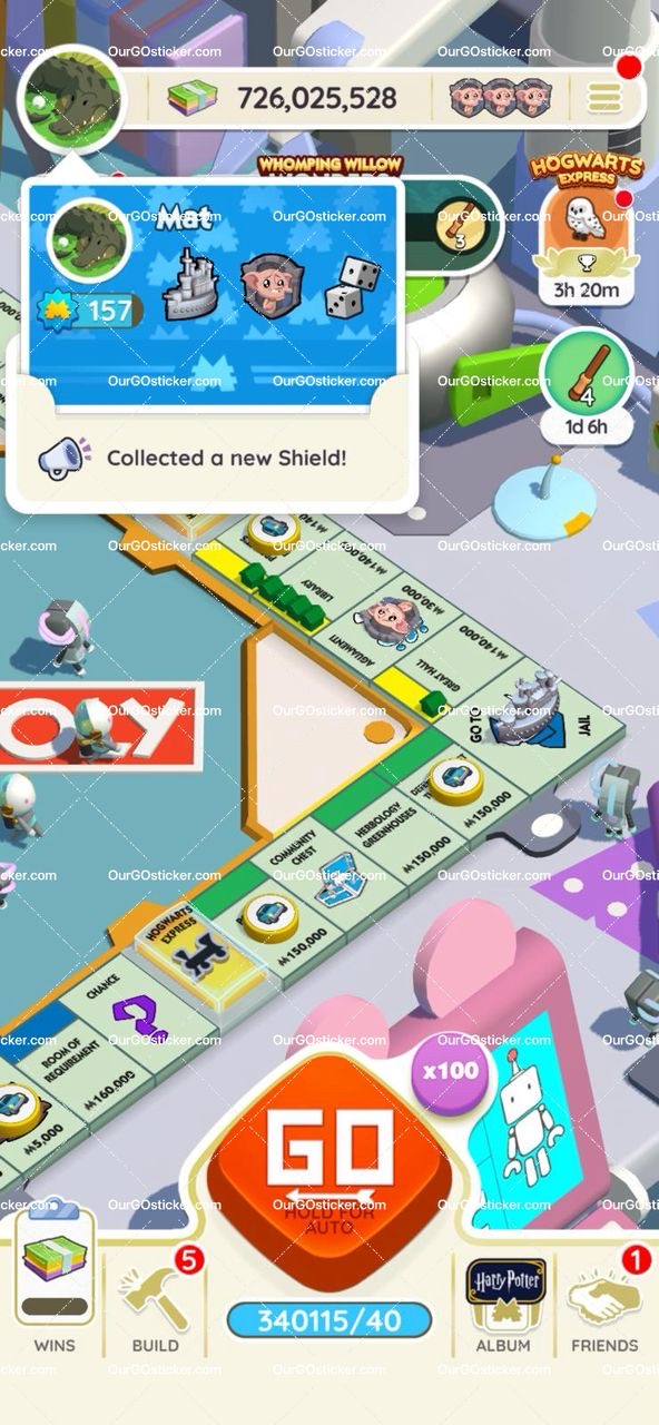 [Pre Made Account]Monopoly Go Account Sale  Level:157  Dice:340000