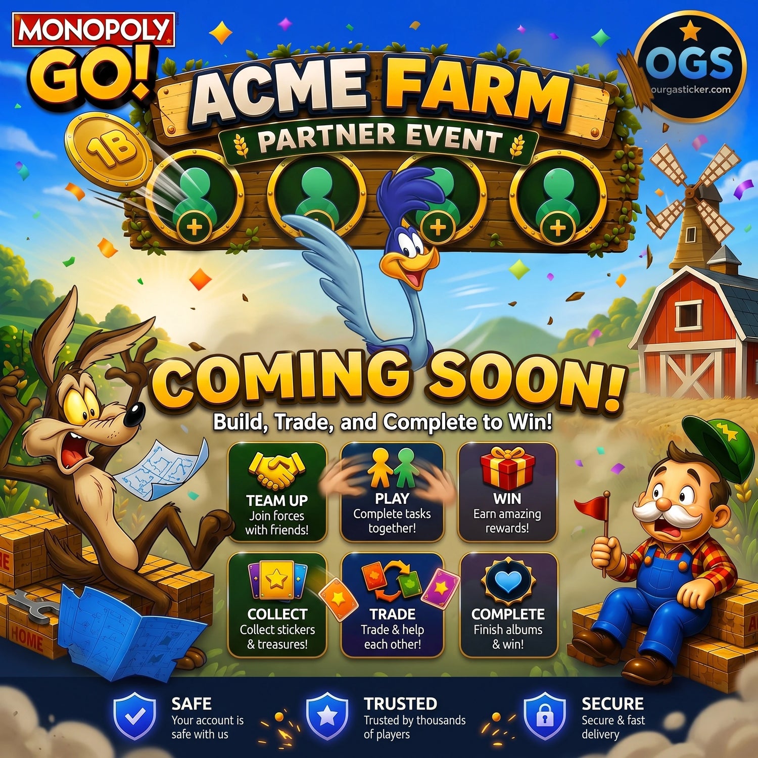 Monopoly GO ACME Farm Partner Event 