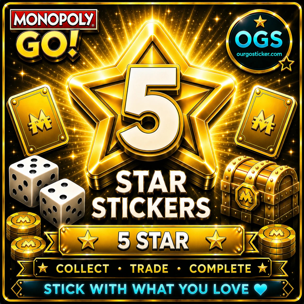 Monopoly GO Happy Harvest 5 Star Stickers Product | OurGoSticker