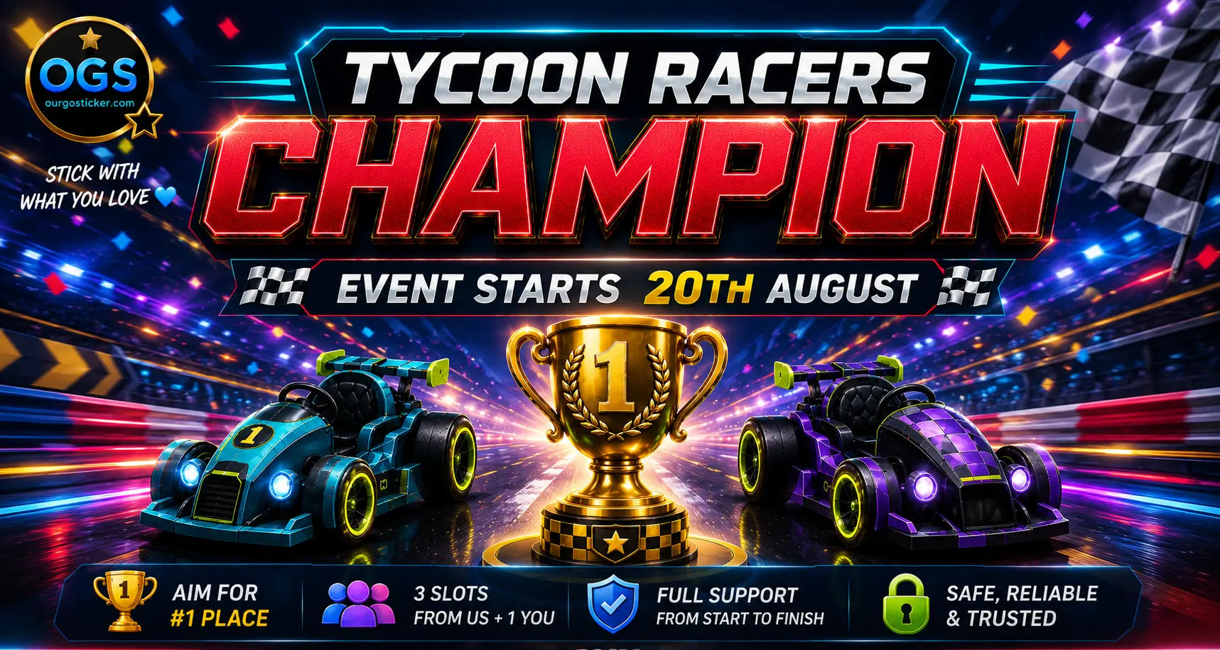 Monopoly GO Tycoon Racers Champion Event – 20th August | OurGoSticker