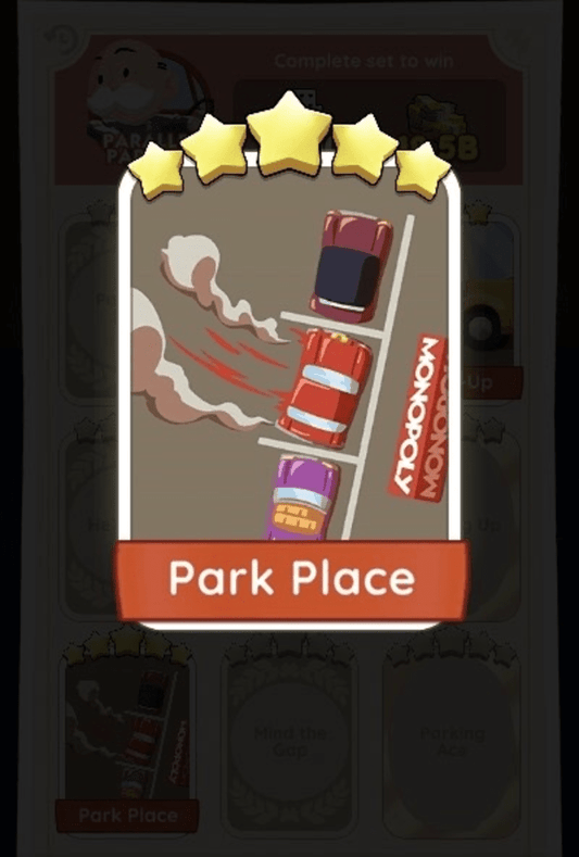 Monopoly Go 5 star sticker Set-18 Park Place