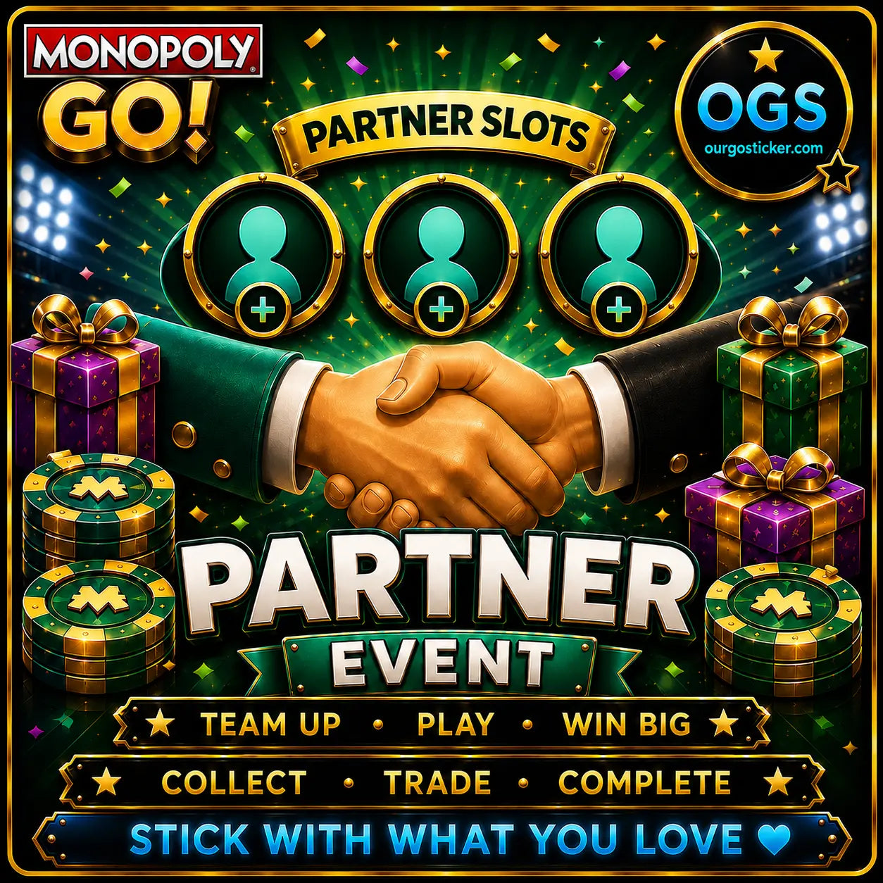 Partner Event 3 Slots carry service with fast delivery by OurGoSticker.