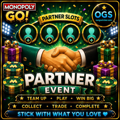 Partner Event 4 Slots full carry service by OurGoSticker for complete event rewards.