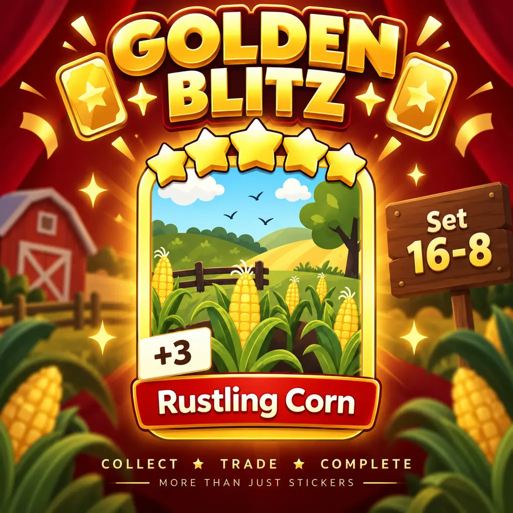 Rustling Corn Set 16-8 4 Star Gold Sticker