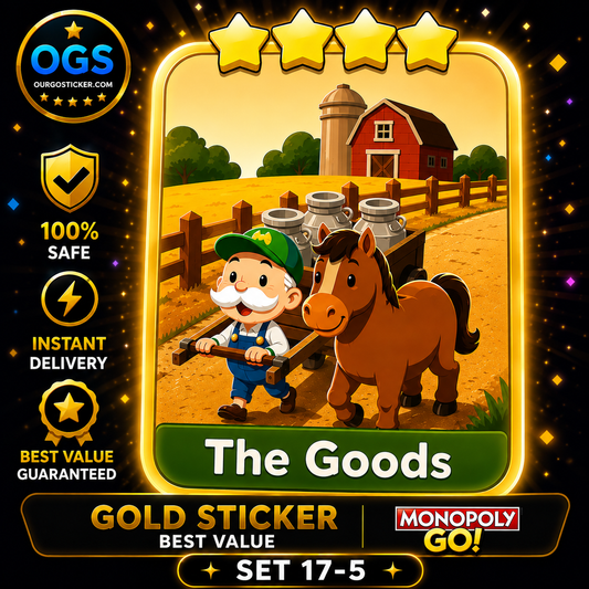The Goods Set 17-5 Monopoly GO Gold Sticker
