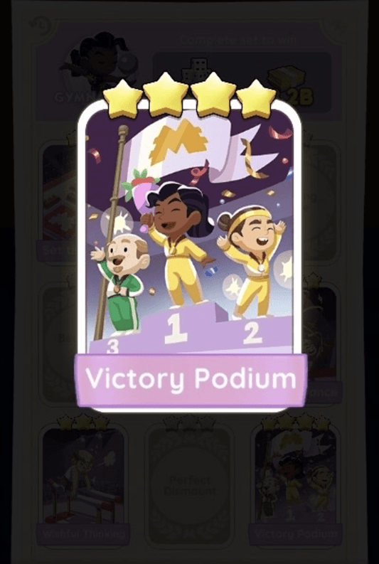 Monopoly Go 4 star sticker Set-11 Victory Podium