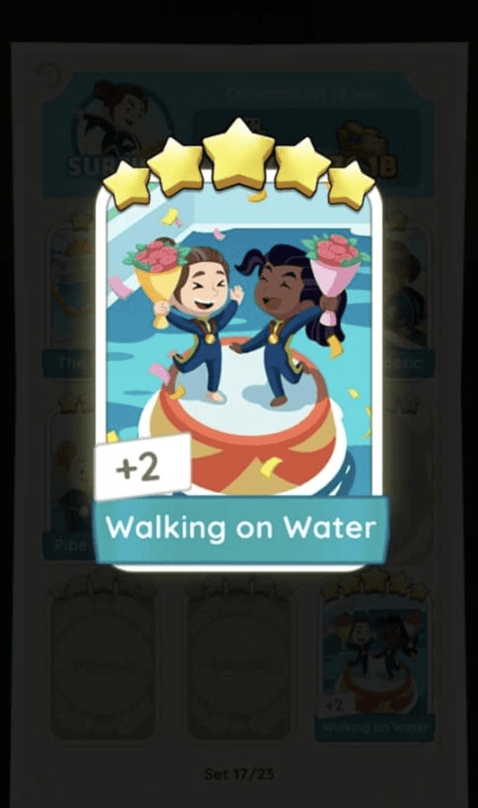 Monopoly Go 5 star sticker Set-17 Walking on Water